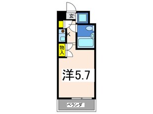 ﾊﾟ-ｸﾉｳﾞｧ横浜阪東橋弐番館(506)の物件間取画像